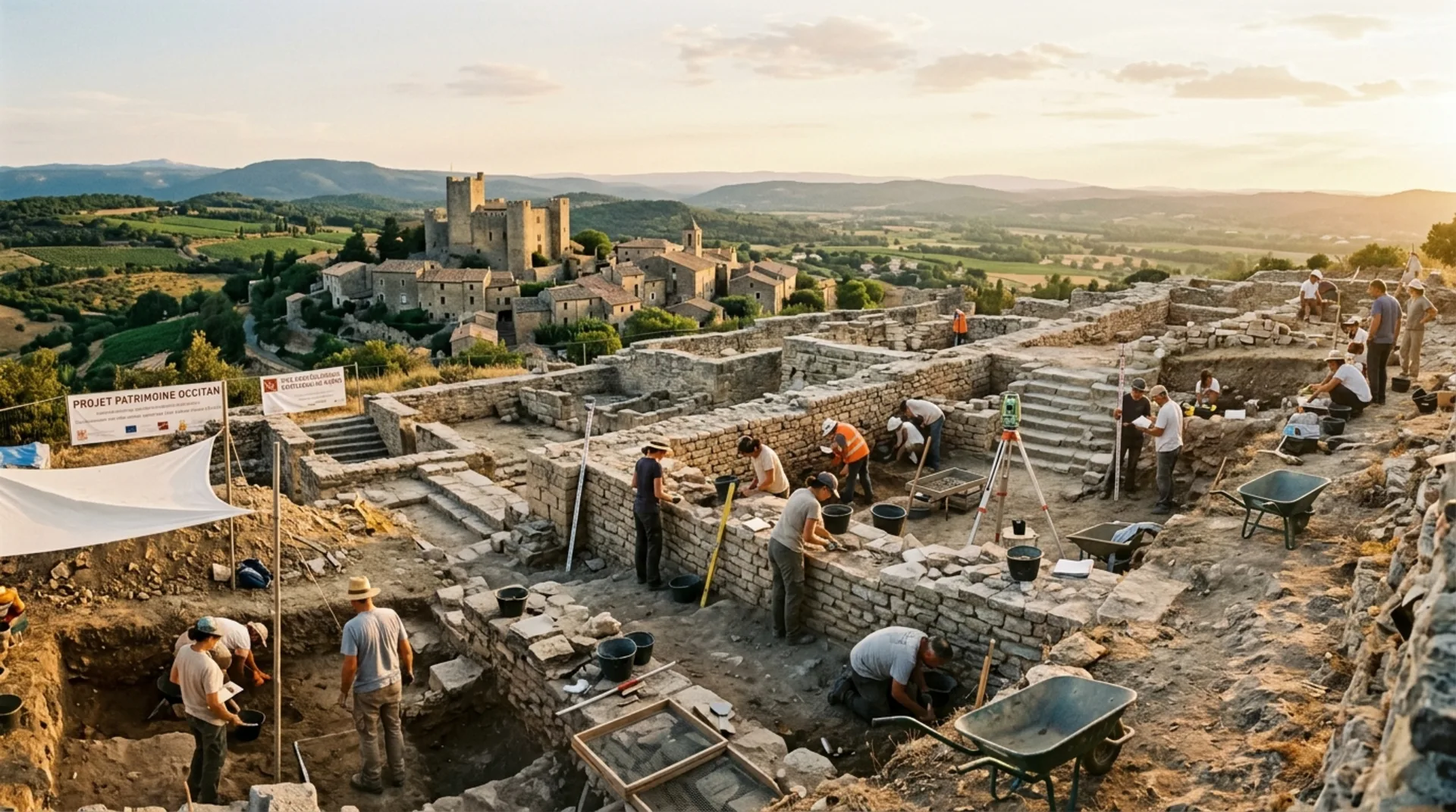 Sauvegarde et transmission du patrimoine archéologique et médiéval de Castelnau-de-Guers